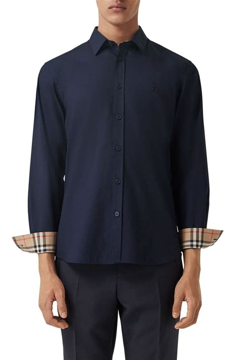 montgomery blu uomo burberry|sherwood monogram burberry shirts.